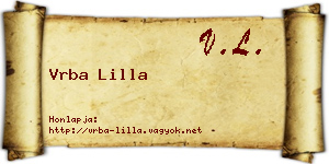 Vrba Lilla névjegykártya